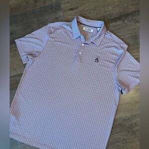 Original Penguin Men's Patterned Polo Shirt Large